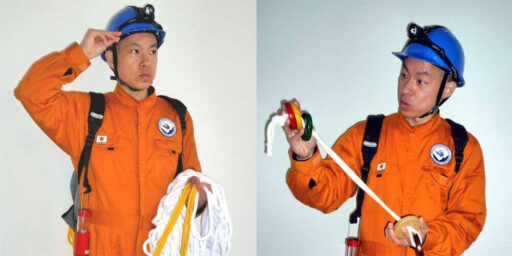 防災ロープパフォーマンスショー画像